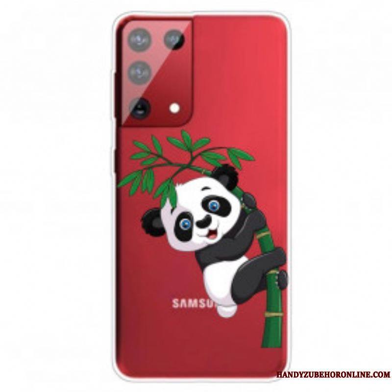 Coque Samsung Galaxy S21 Ultra 5G Panda Sur Le Bambou