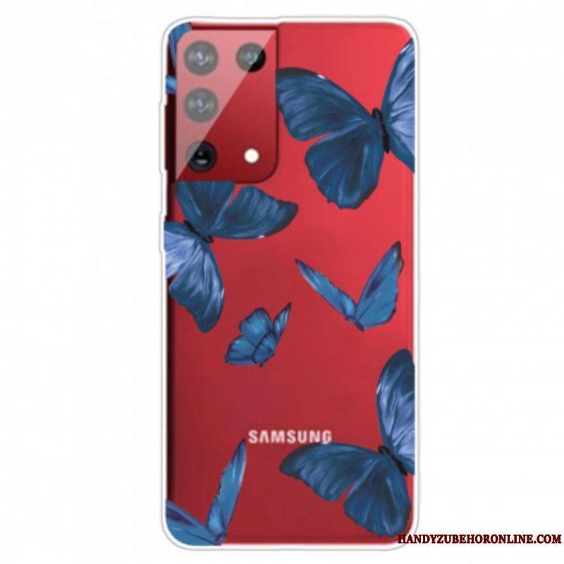 Coque Samsung Galaxy S21 Ultra 5G Papillons Sauvages