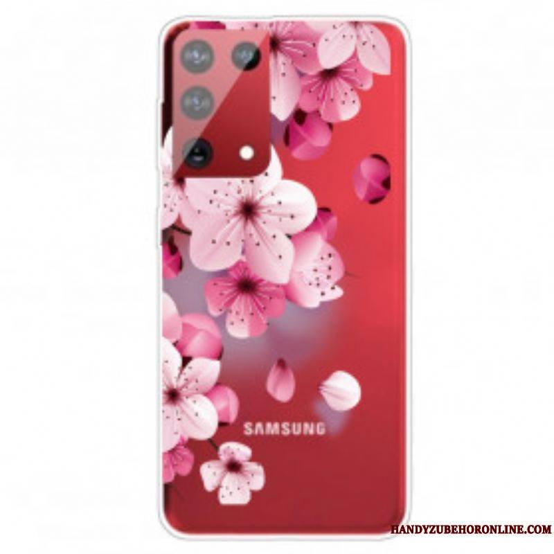 Coque Samsung Galaxy S21 Ultra 5G Petites Fleurs Roses