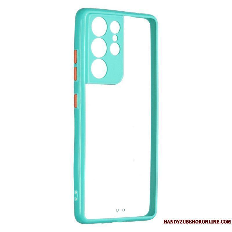 Coque Samsung Galaxy S21 Ultra 5G Transparente Contour Coloré