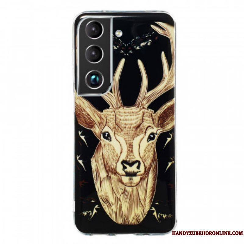 Coque Samsung Galaxy S22 5G Cerf Majestueux Fluorescente