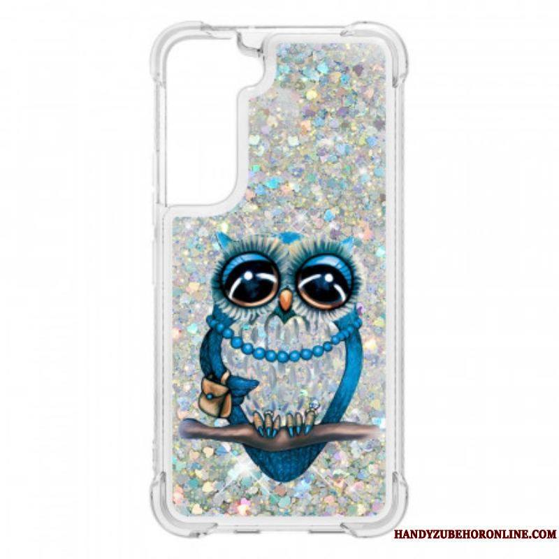 Coque Samsung Galaxy S22 5G Miss Hibou Paillettes