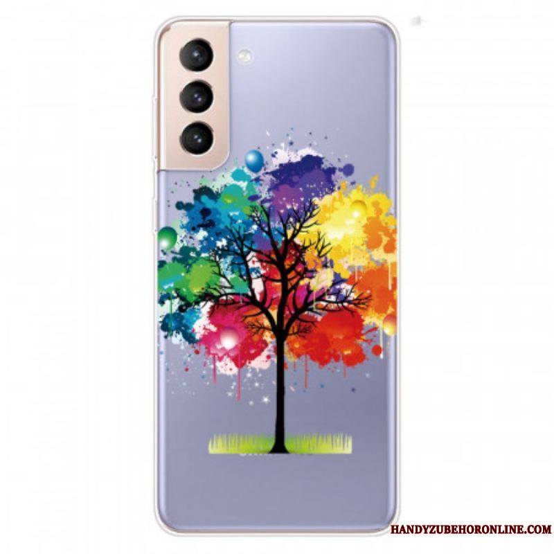 Coque Samsung Galaxy S22 5G Transparente Arbre Aquarelle