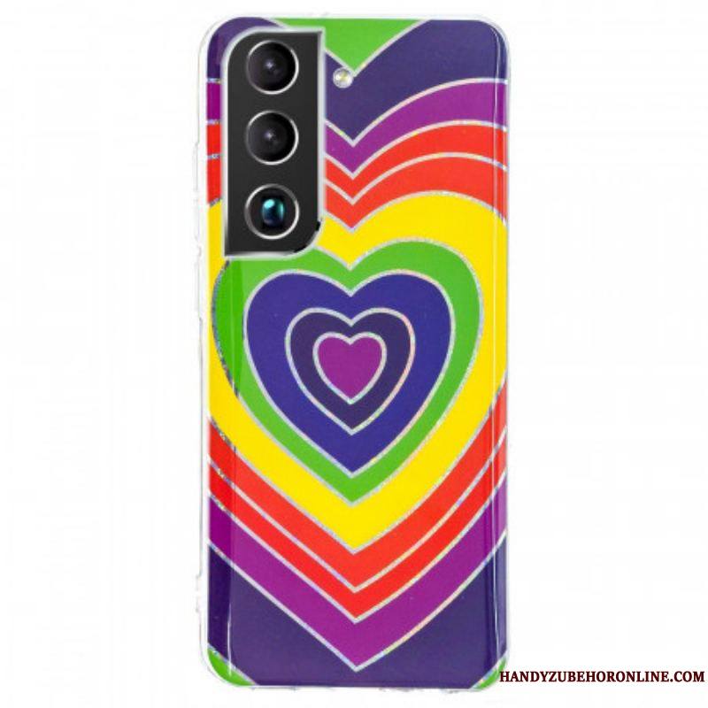 Coque Samsung Galaxy S22 Plus 5G Coeur Psychédélique