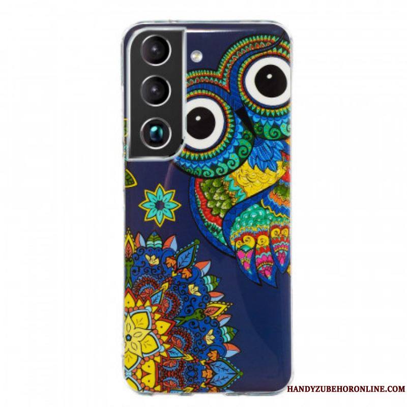 Coque Samsung Galaxy S22 Plus 5G Hibou Mandala Fluorescente