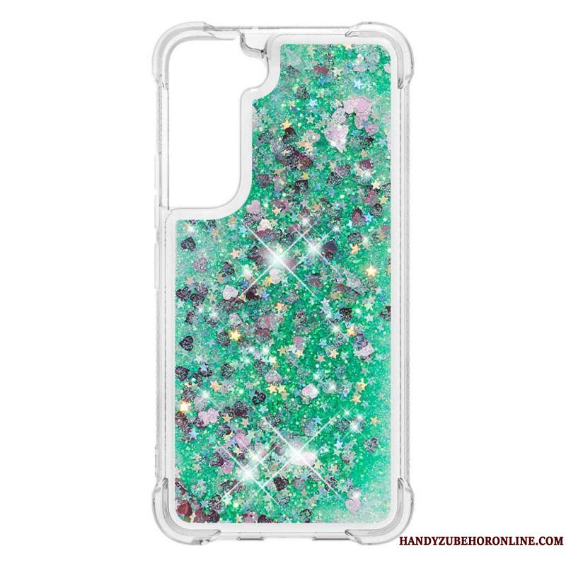 Coque Samsung Galaxy S22 Plus 5G Paillettes avec Cordon