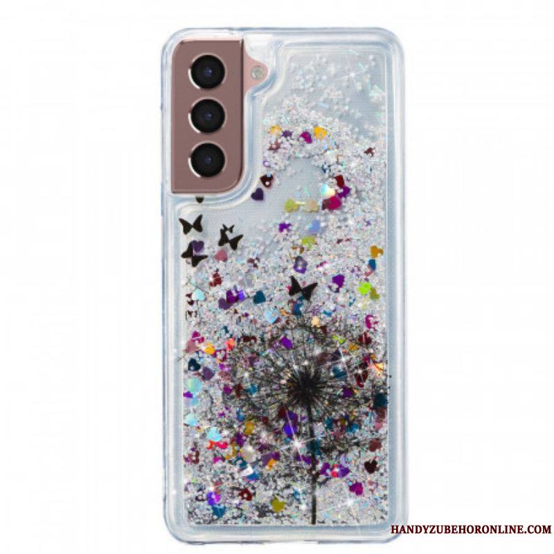 Coque Samsung Galaxy S22 Plus 5G Pissenlits Paillettes