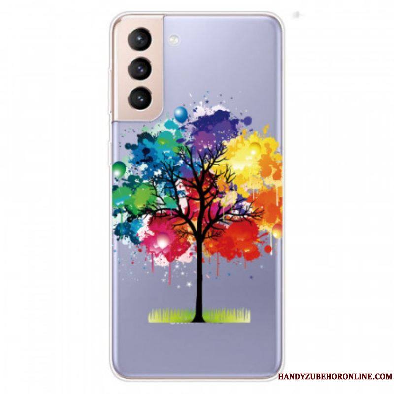 Coque Samsung Galaxy S22 Plus 5G Transparente Arbre Aquarelle