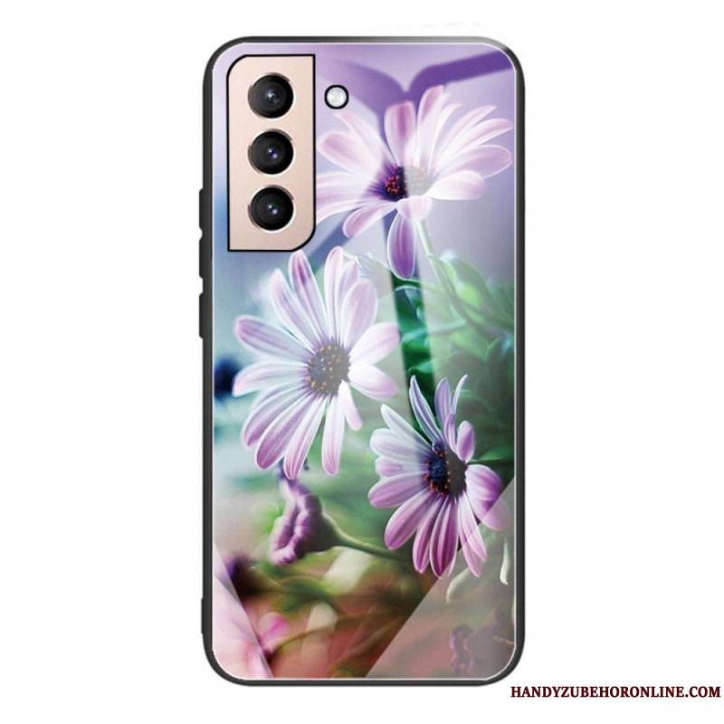 Coque Samsung Galaxy S22 Plus 5G Verre Trempé Fleurs Réalistes