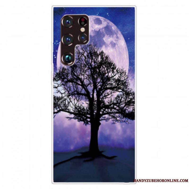 Coque Samsung Galaxy S22 Ultra 5G Arbre et Lune