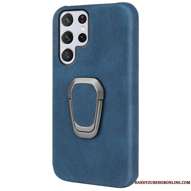 Coque Samsung Galaxy S22 Ultra 5G Effet Cuir Anneau-Support New Colors