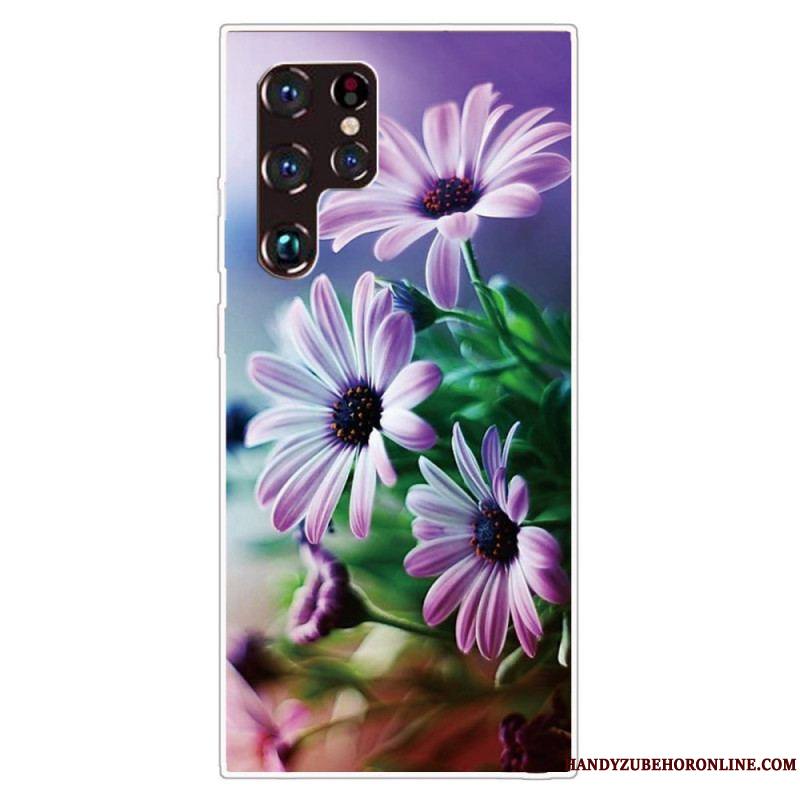 Coque Samsung Galaxy S22 Ultra 5G Fleurs Réalistes