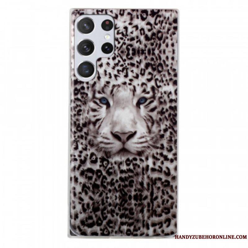 Coque Samsung Galaxy S22 Ultra 5G Leopard Fluorescente