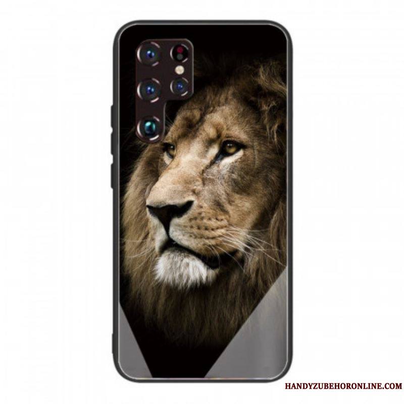 Coque Samsung Galaxy S22 Ultra 5G Verre Trempé Tête de Lion