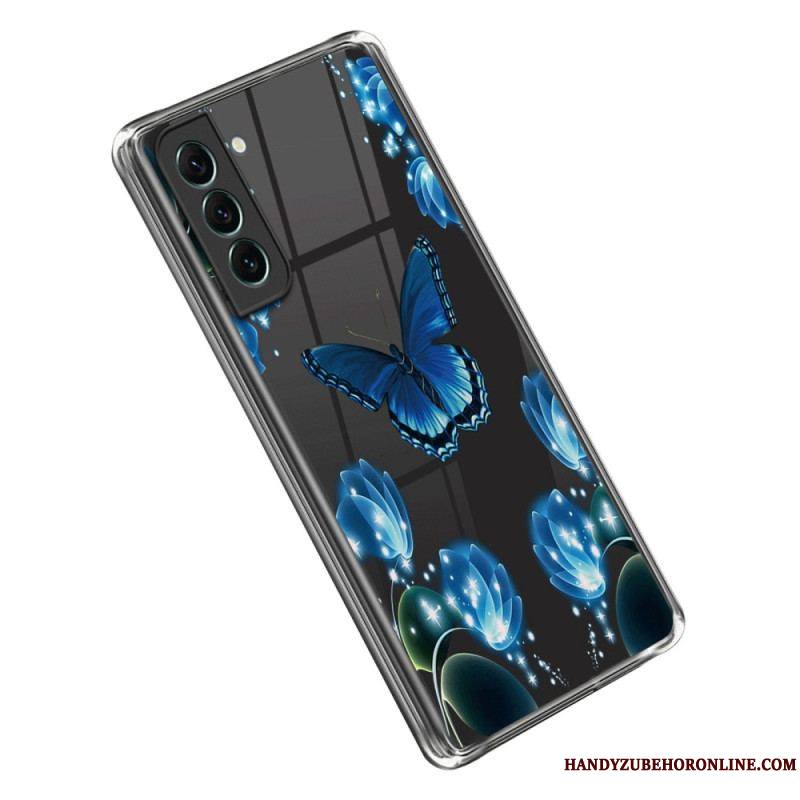 Coque Samsung Galaxy S23 5G Papillons Bleus