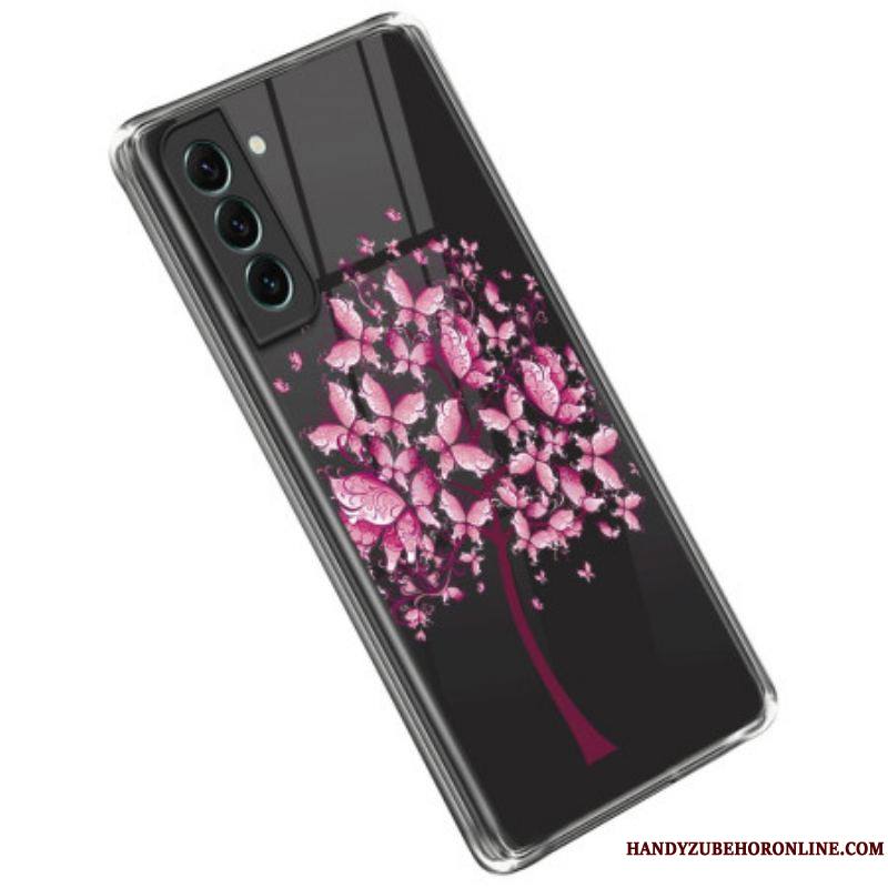 Coque Samsung Galaxy S23 5G Transparente Arbre Rose