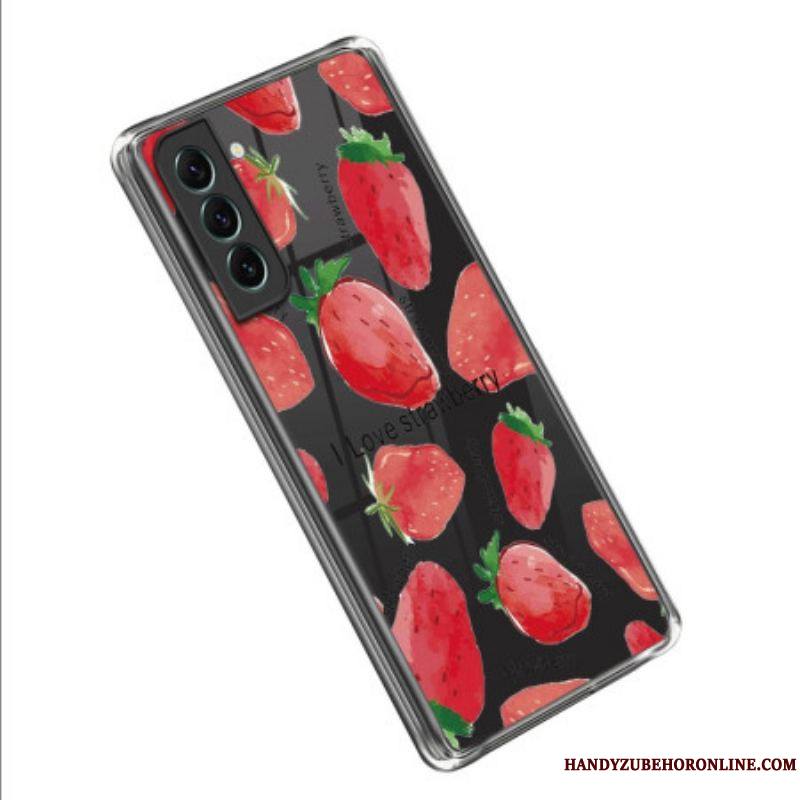 Coque Samsung Galaxy S23 5G Transparente Fraises