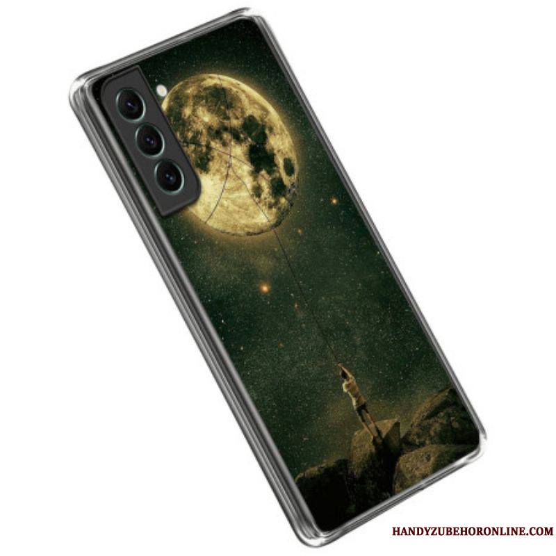 Coque Samsung Galaxy S23 Plus 5G Flexible l'Homme à la Lune