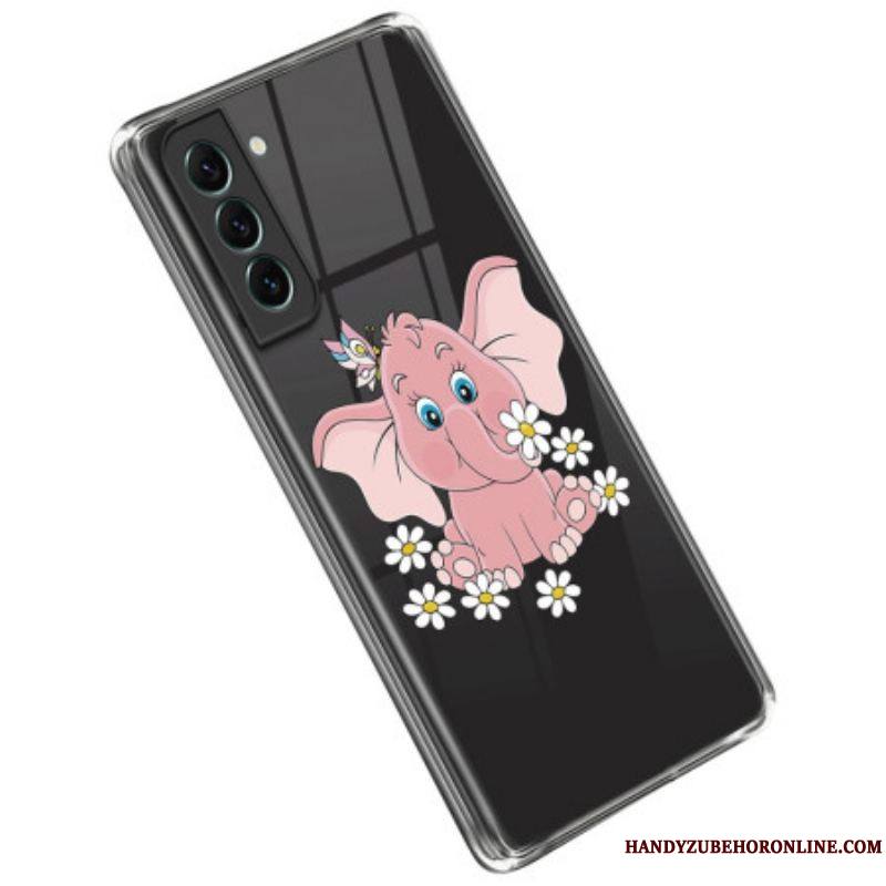 Coque Samsung Galaxy S23 Plus 5G Transparente Éléphant Rose