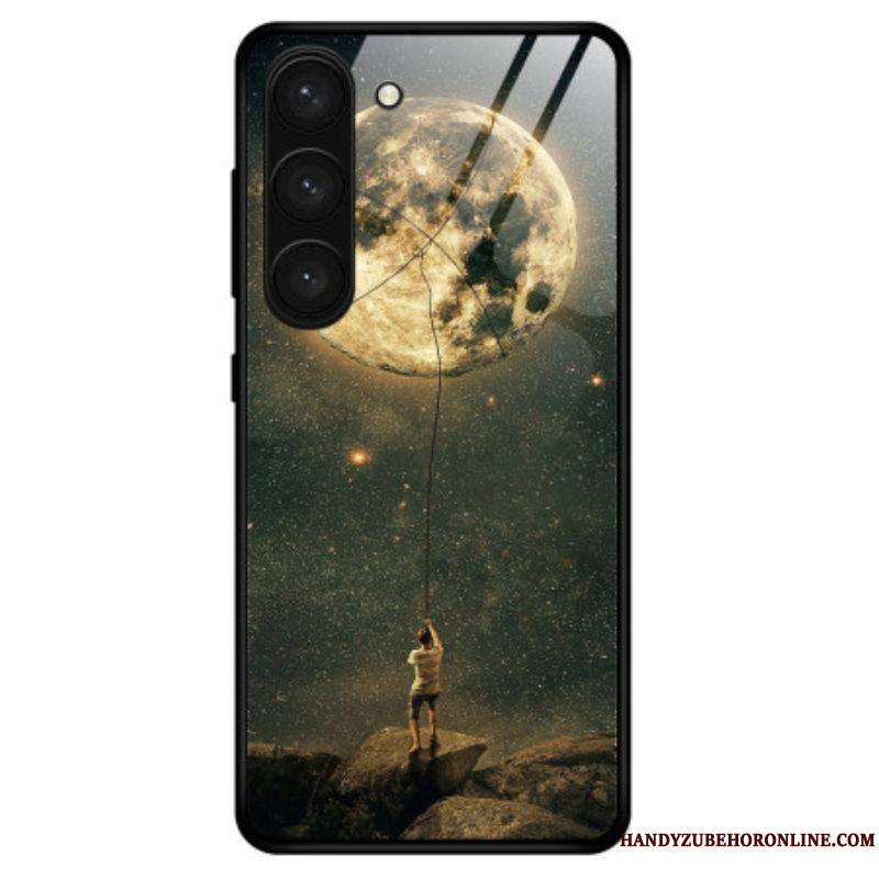 Coque Samsung Galaxy S23 Plus 5G Verre Trempé l'Homme à la Lune