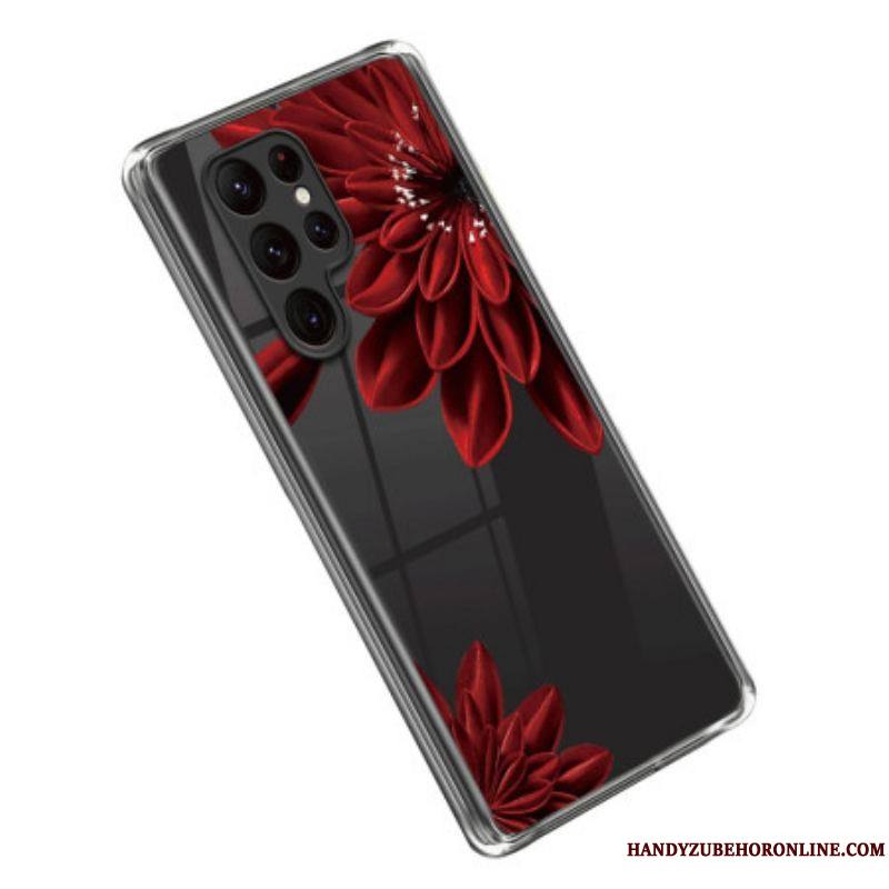 Coque Samsung Galaxy S23 Ultra 5G Fleurs Rouges