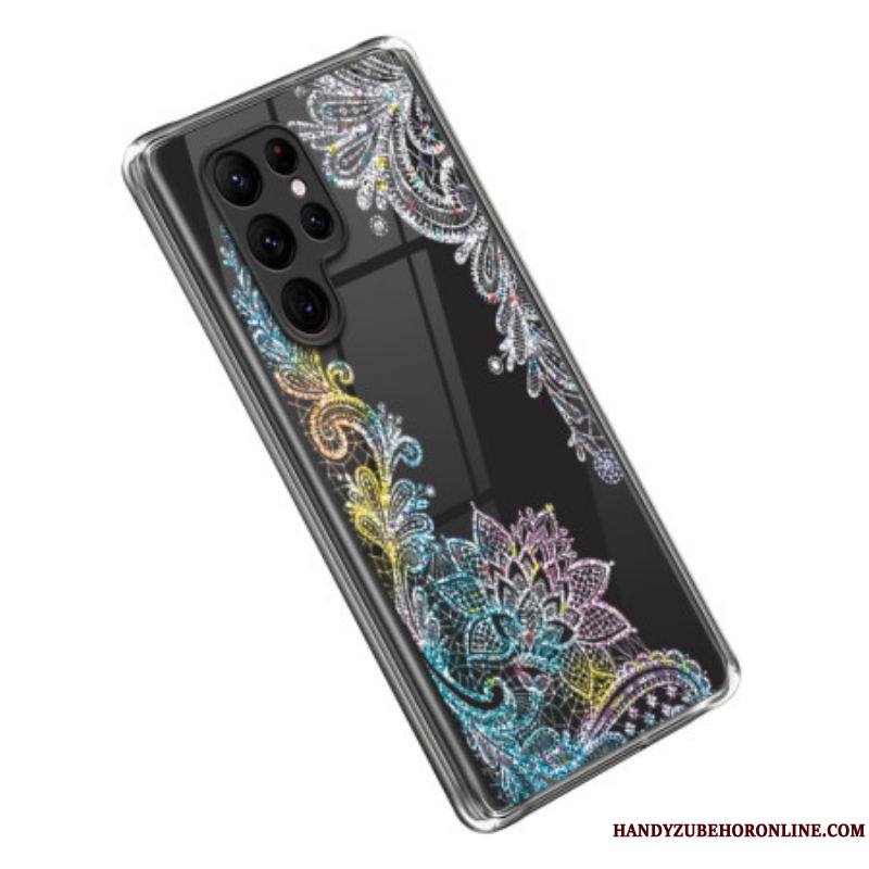 Coque Samsung Galaxy S23 Ultra 5G Transparente Dentelle Mandala