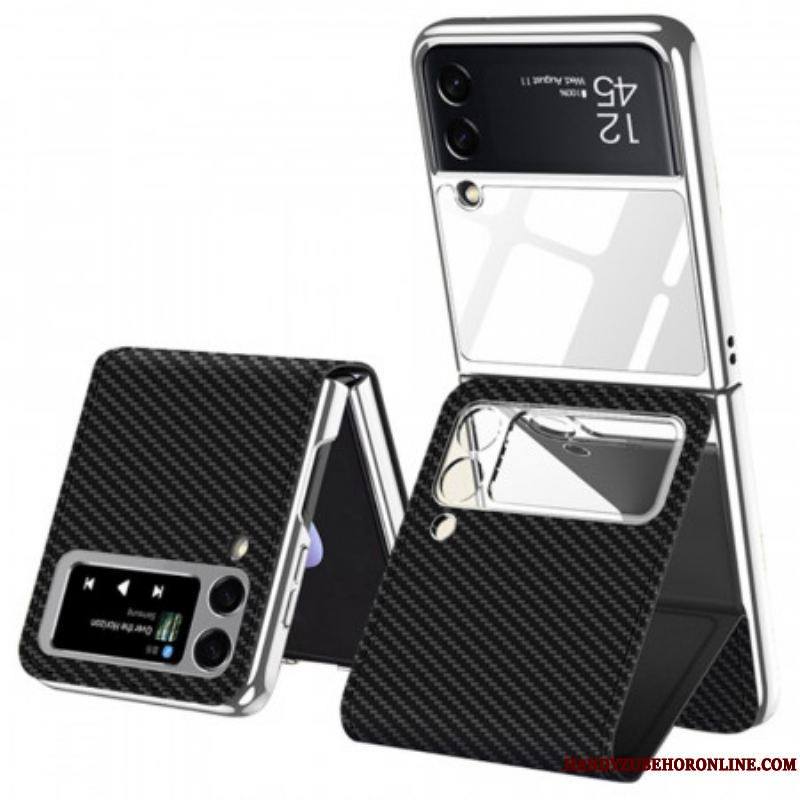 Coque Samsung Galaxy Z Flip 3 5G Carbone Effet Miroir et Support