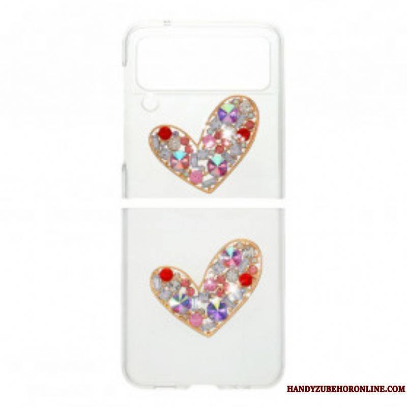 Coque Samsung Galaxy Z Flip 3 5G Pierres Précieuses Coeur