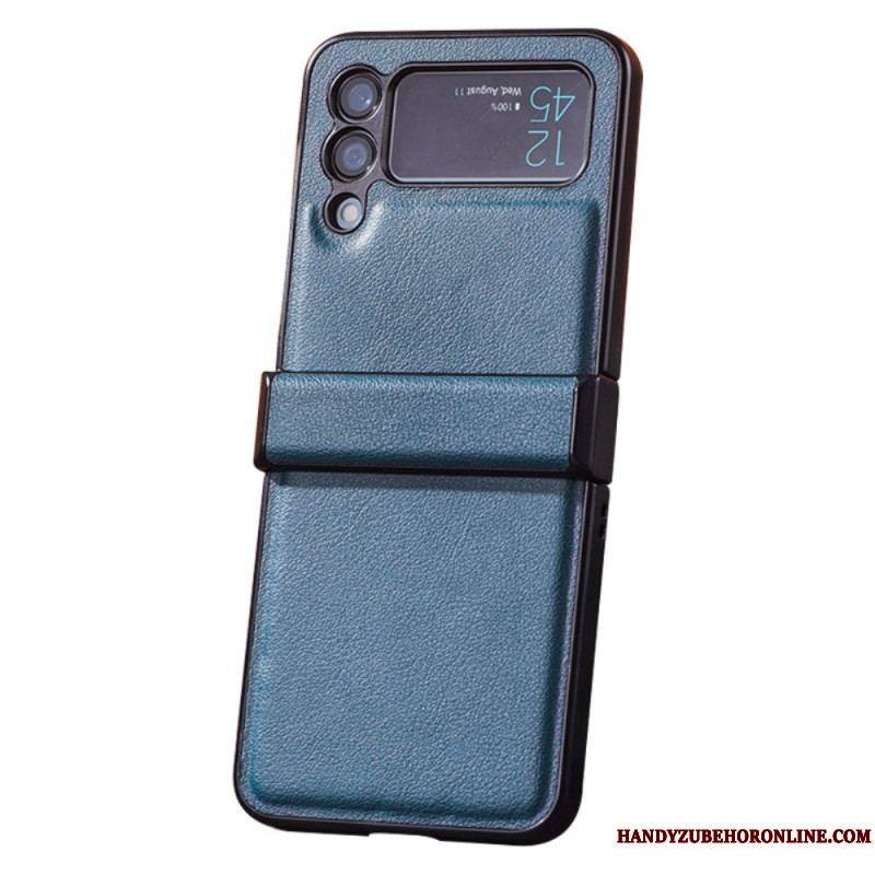 Coque Samsung Galaxy Z Flip 4 5G Effet Cuir avec Charnière