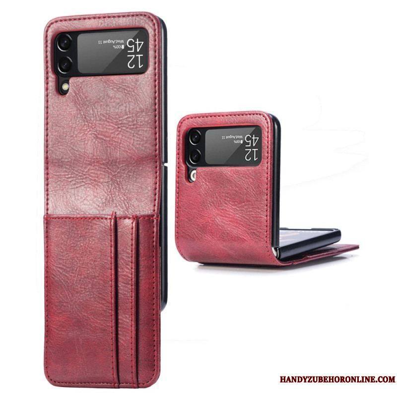 Coque Samsung Galaxy Z Flip 4 Style Cuir Porte-Cartes