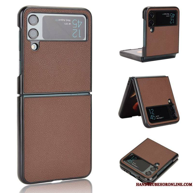 Coque Samsung Galaxy Z Flip 4 Texture Cuir Litchi