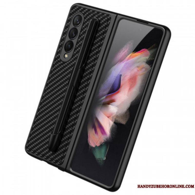 Coque Samsung Galaxy Z Fold 3 5G Fibre Carbone Porte-Stylet GKK