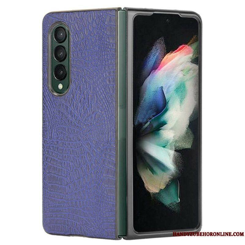 Coque Samsung Galaxy Z Fold 3 5G Simili Cuir Crocodile