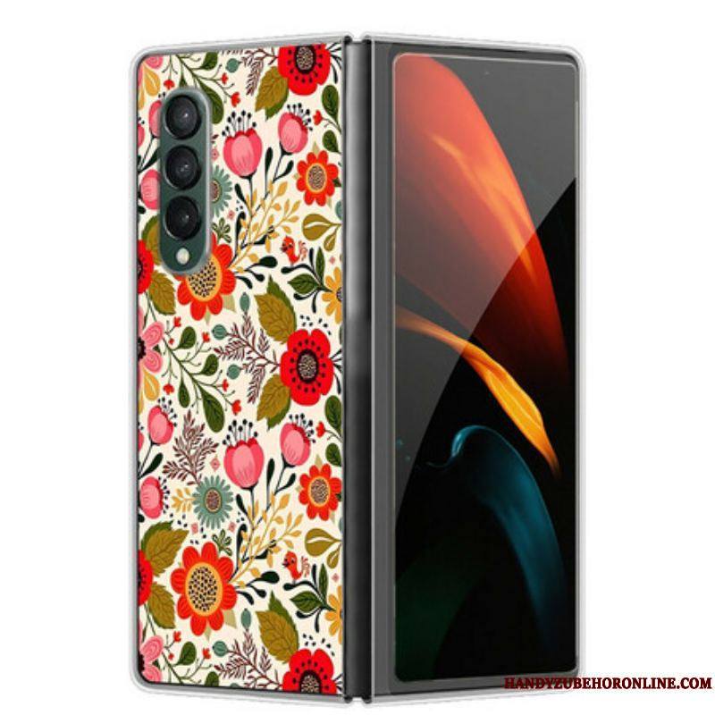 Coque Samsung Galaxy Z Fold 3 5G Tapisserie Fleurie