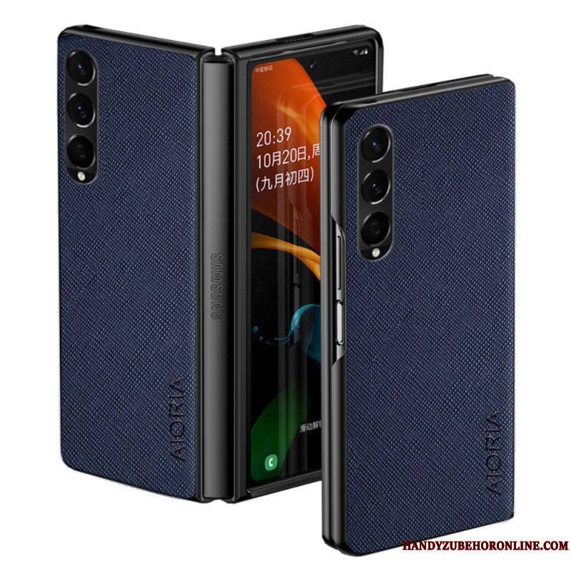 Coque Samsung Galaxy Z Fold 4 AIORIA Simili Cuir Texture Tissée