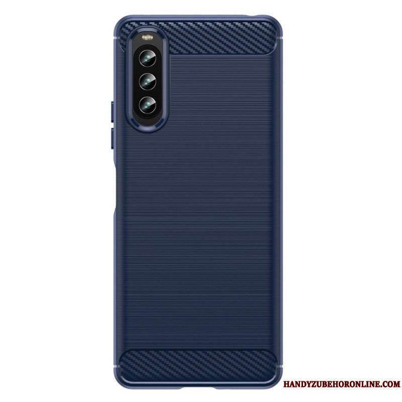 Coque Sony Xperia 10 IV Fibre Carbone Brossée