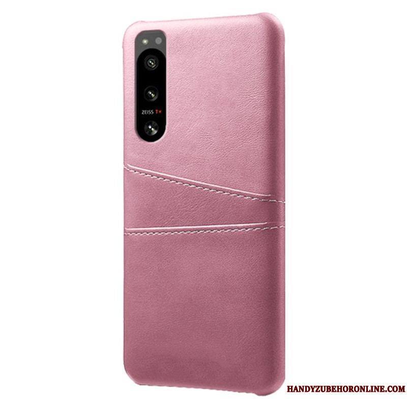 Coque Sony Xperia 5 IV Effet Cuir Porte-Cartes