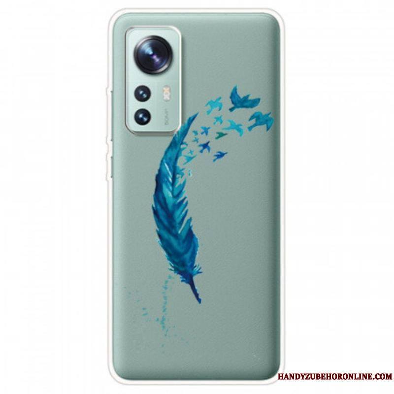 Coque  Xiaomi 12 / 12X  Belle Plume Bleue