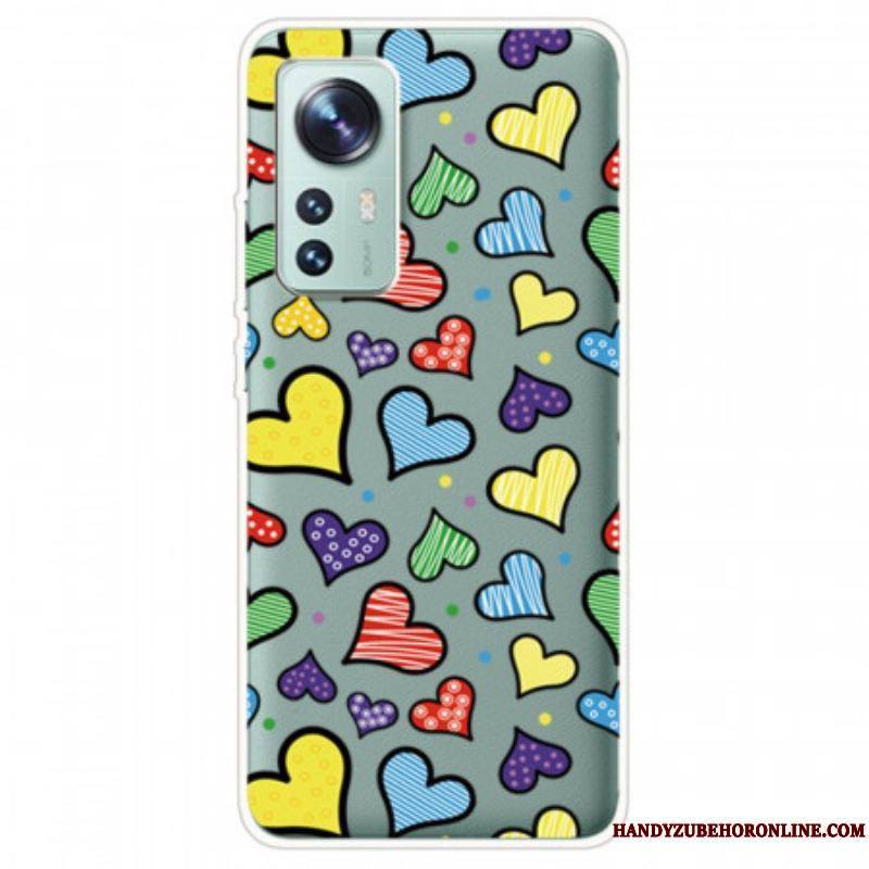 Coque  Xiaomi 12 / 12X  Coeurs Multicolores