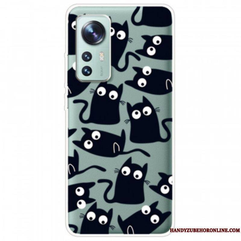 Coque  Xiaomi 12 / 12X  Multiples Chats Noirs