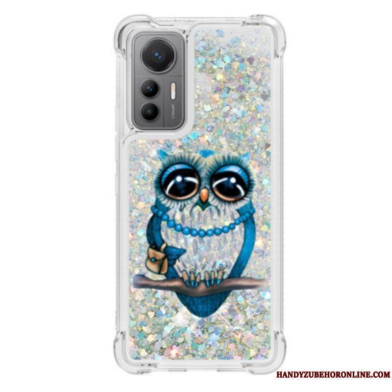 Coque Xiaomi 12 Lite Paillettes Miss Hibou