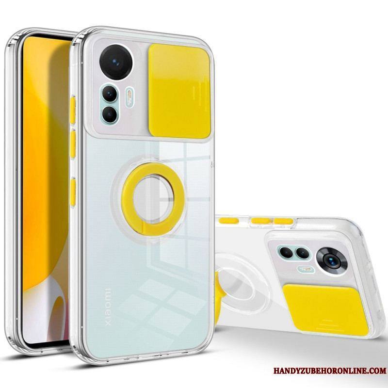 Coque Xiaomi 12 Lite Transparente avec Anneau-Support