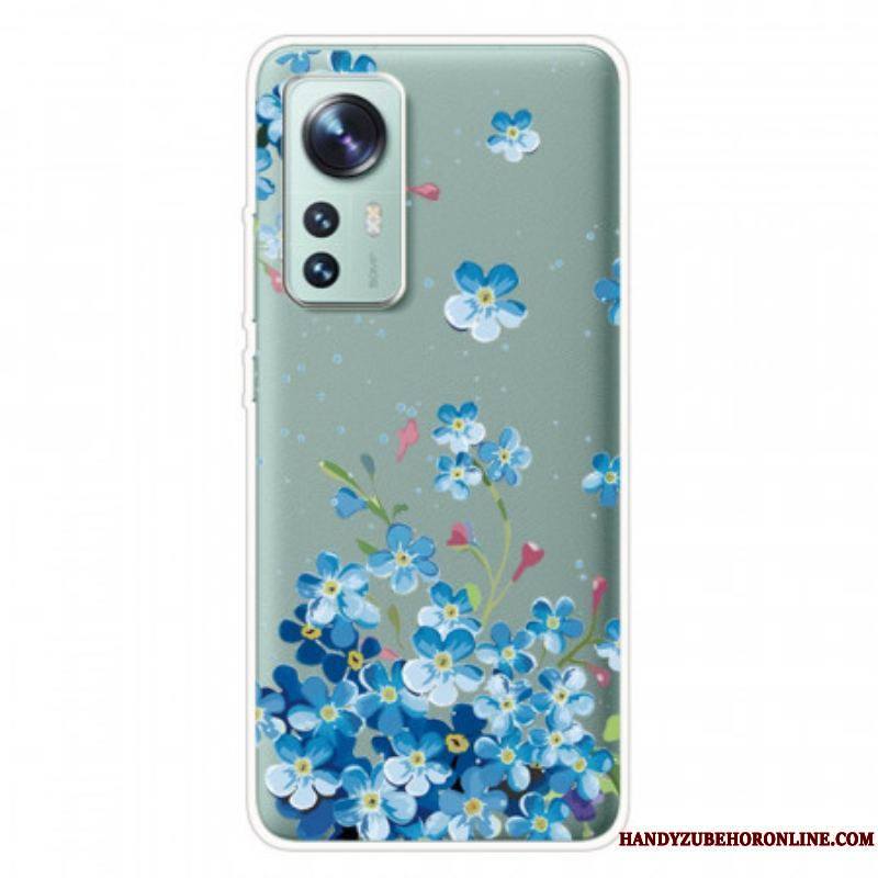 Coque Xiaomi 12 Pro Fleurs Bleus