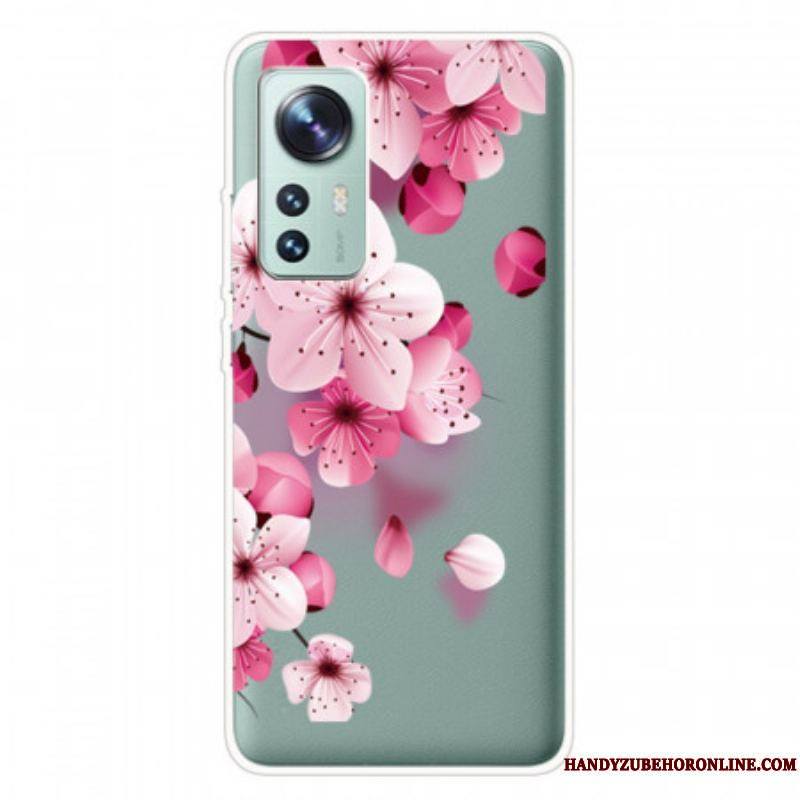 Coque Xiaomi 12 Pro Silicone Fleurs Roses