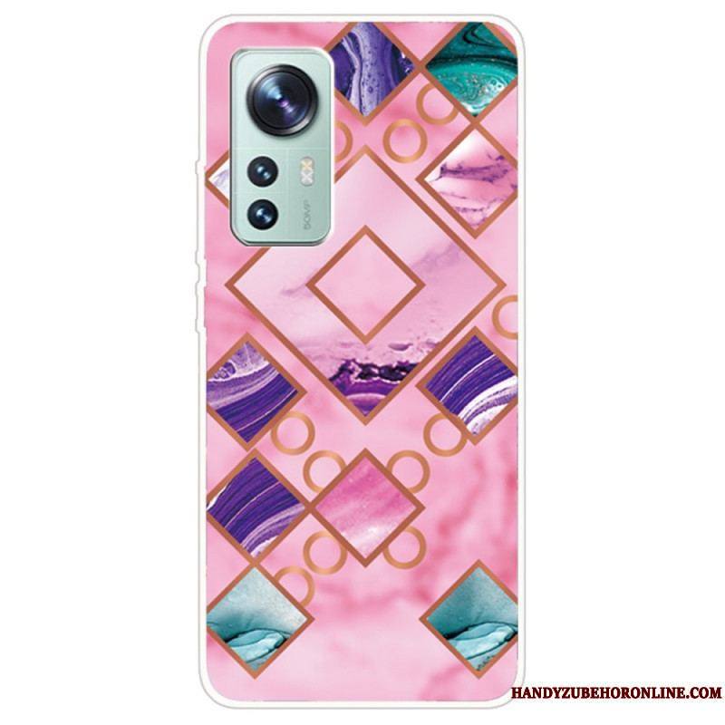 Coque Xiaomi 12 Pro Silicone Marbre Coloré