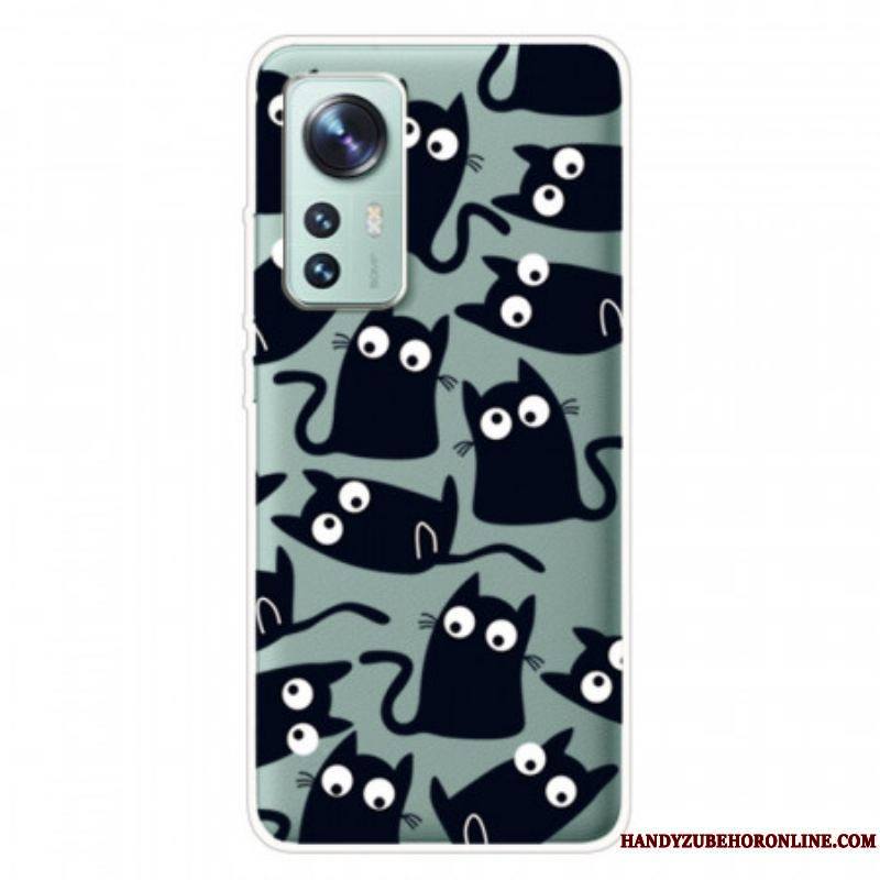 Coque Xiaomi 12 Pro Silicone Petits Chats