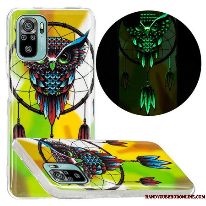 Coque Xiaomi Redmi Note 10/10S/Poco M5s Attrape Rêves Hibou Fluorescente