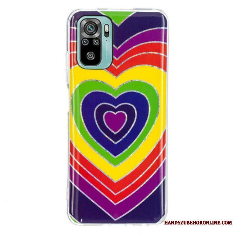 Coque Xiaomi Redmi Note 10/10S/Poco M5s Coeur Psychédélique