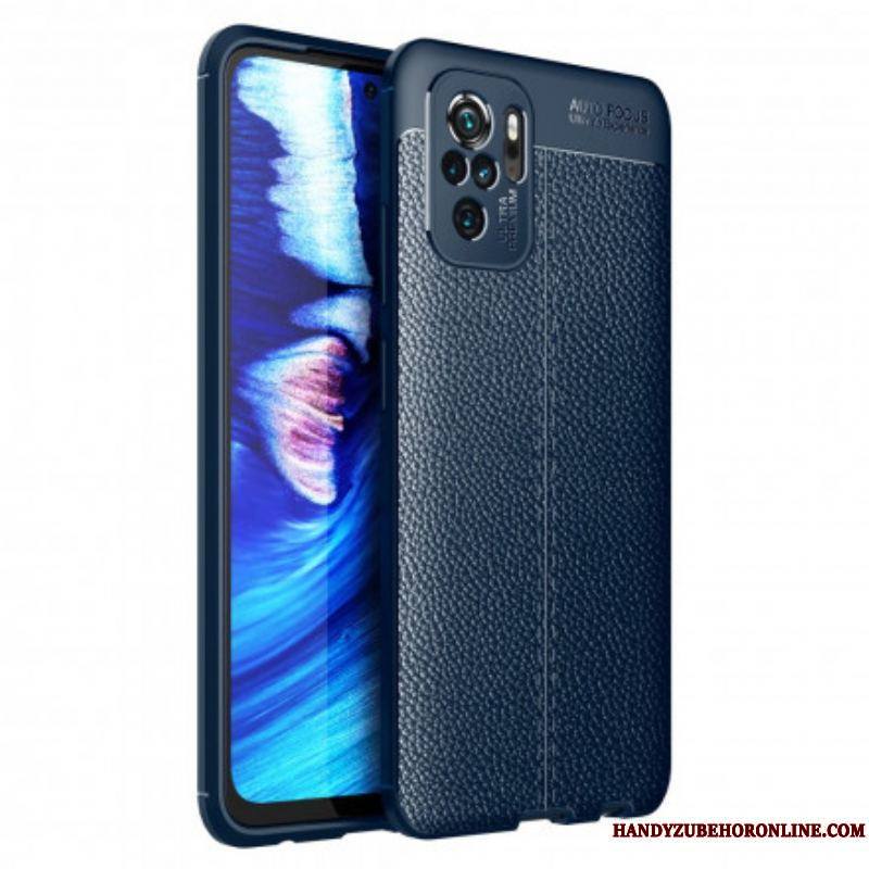 Coque Xiaomi Redmi Note 10/10S/Poco M5s Effet Cuir Litchi Double line