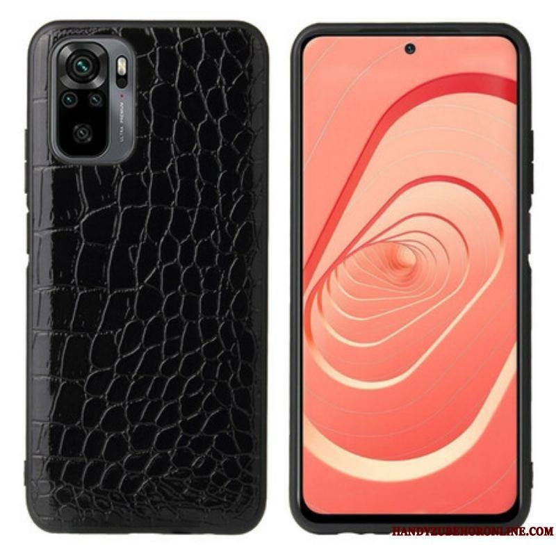 Coque Xiaomi Redmi Note 10/10S/Poco M5s Effet Peau de Crocodile